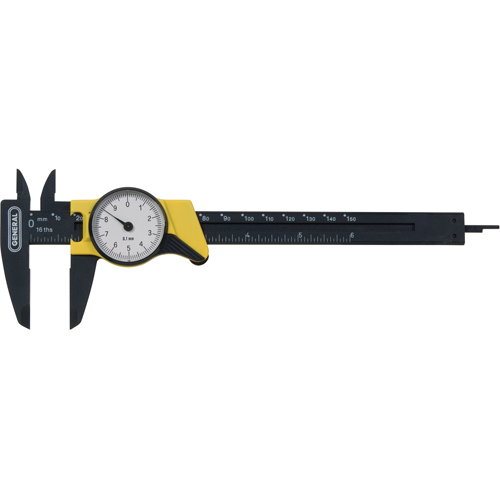 Metric Dial Caliper, 0.001 mm Resolution, 150 mm Range Seaboard Timber Mart