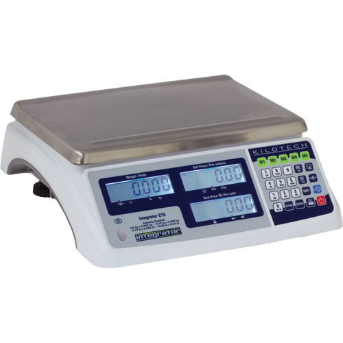 Balance &agrave; calcul de prix Integrator C15, Capacit&eacute; 30 lb / 15 kg, Graduations 0,005 lb / 0,002 kg Seaboard Timber Mart