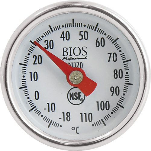 1" Dial Thermometer Celsius Only with Calibration Sleeve, Contact, Analogue, 0.4-230°F (-18-110°C) Seaboard Timber Mart
