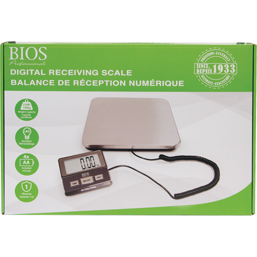 Digital Receiving Scale, 220 lbs. Cap., 1 lbs. Graduations Seaboard Timber Mart