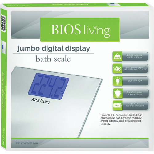 Jumbo Digital Display Scale, 550 lbs. Cap., 0.2 lbs. / 0.1 kg Graduations Seaboard Timber Mart