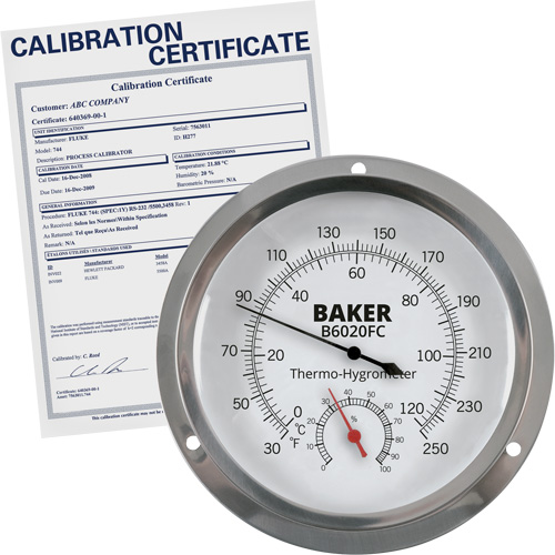 Dial Thermo-Hygrometer with ISO Certificate, 0% - 100% RH, 30 - 250°F (0 - 120°C) Seaboard Timber Mart