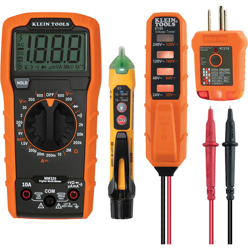 Trousse dessai &eacute;lectrique avec multim&egrave;tre num&eacute;rique Seaboard Timber Mart