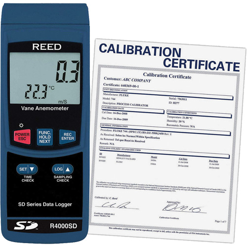 Thermo-Anemometer with ISO Certificate, Data Logging, 0.4 - 30 m/sec Air Velocity Range Seaboard Timber Mart