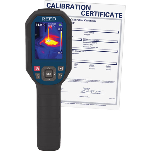 Thermal Imaging Camera with Calibration Certificate, 160 x 120 pixels, 14° - 752°C (-10° - 400°F), 50 mK Seaboard Timber Mart