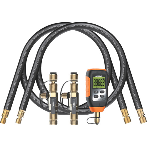 Ensemble d'&eacute;vacuation rapide avec tuyaux, outils de base et vacuom&egrave;tre en micron Seaboard Timber Mart