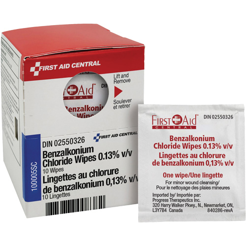 SmartCompliance Refill Benzalkonium Chloride Wipes 0.13% v/v, Towelette, Antiseptic Seaboard Timber Mart