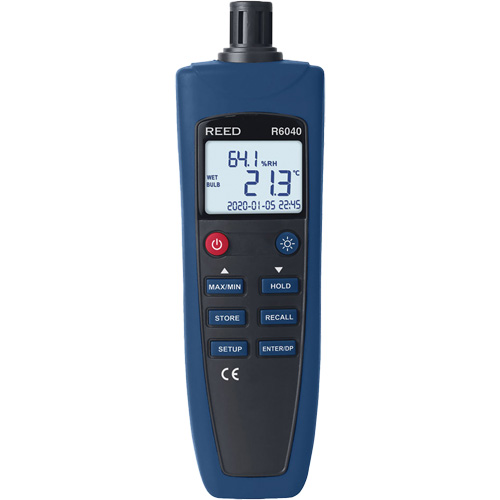 Psychrometer/Thermo-Hygrometer, 0% - 99.9% RH, -4°- 158° F ( -20° - 70° C ) Seaboard Timber Mart