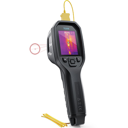 24:1 Spot IR Thermal Imaging Camera with Bullseye Laser & Type K Thermocouple, 160 x 120 pixels, -10° - 45°C (14° - 113°F), 70 mK Seaboard Timber Mart