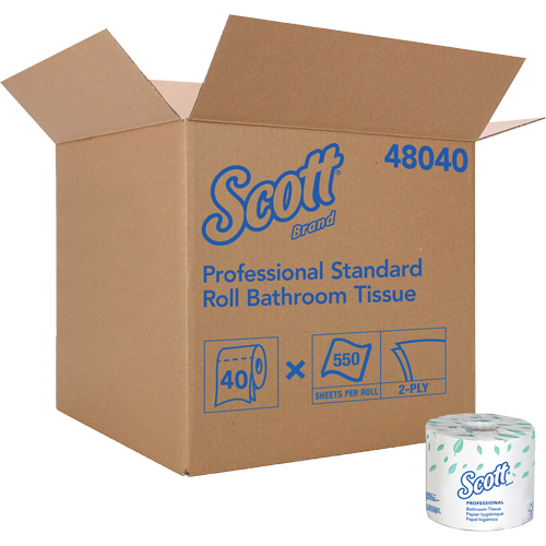 Scott&reg; Bathroom Tissue, 2 Ply, 550 Sheets/Roll, White Seaboard Timber Mart