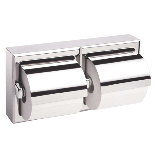 Distributeur double de papier hygi&eacute;nique avec protecteurs, Multiple Capacit&eacute; du rouleau Seaboard Timber Mart