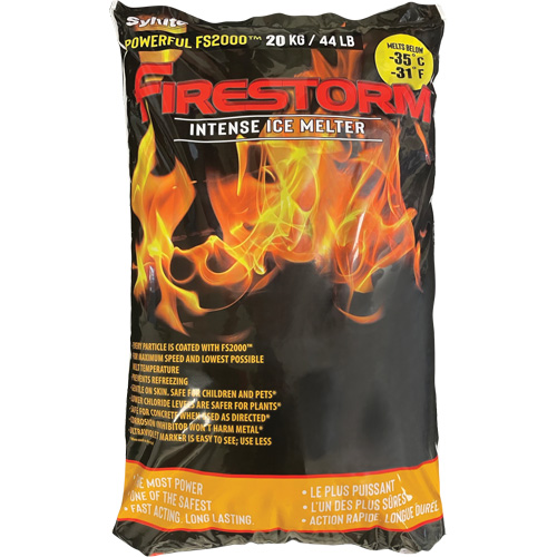 Firestorm Intense Ice Melters, Bag, 44 lbs. (20 kg), -35°C (-31°F) Melting Point Seaboard Timber Mart