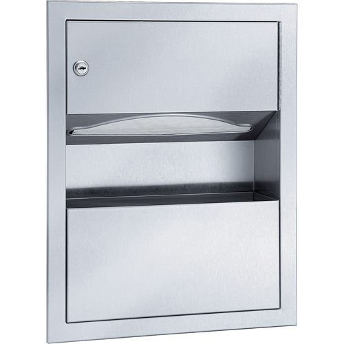 Combinaisons distributeurs d'essuie-mains & poubelle, Manuel, 14" la x 4" p x 28" h Seaboard Timber Mart