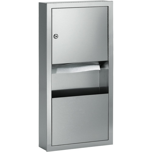Combinaisons distributeurs d'essuie-mains & poubelle, Manuel, 14" la x 4" p x 28" h Seaboard Timber Mart