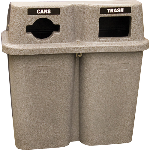 Recycling Containers Bullseye, Curbside, Plastic, 2 x 22 US gal. Seaboard Timber Mart