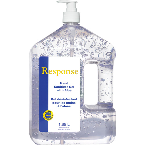 Response&reg; Hand Sanitizer Gel with Aloe, 1890 ml, Pump Bottle, 70% Alcohol Seaboard Timber Mart