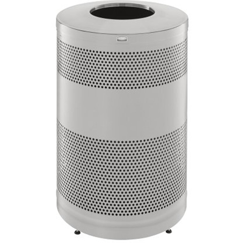 Classics Open Top Decorative Waste Bin, Stainless Steel, 51 US gal. Capacity Seaboard Timber Mart