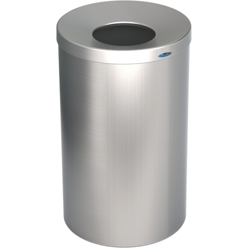 Lobby Waste Receptacle, Stainless Steel, 33 US gal. Seaboard Timber Mart