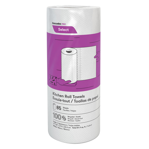 Rouleau d'essuie-tout de cuisine Pro Select, 2 Pli, 85 Feuilles/rouleau, 8" la, 11" lo Seaboard Timber Mart