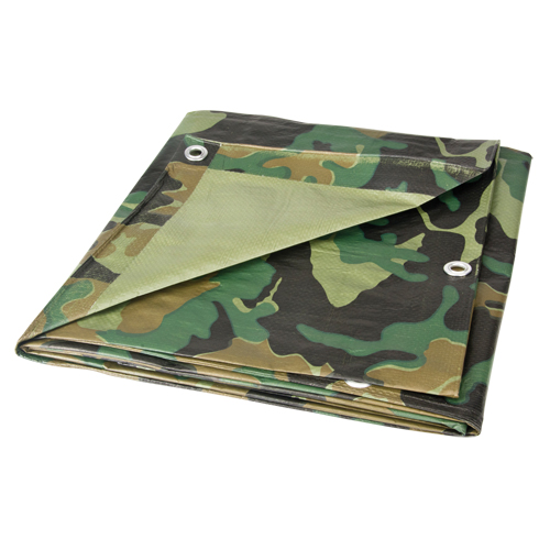 Tarp, Heavy-Duty, Camouflage, 6' x 8' x 6 mils Seaboard Timber Mart