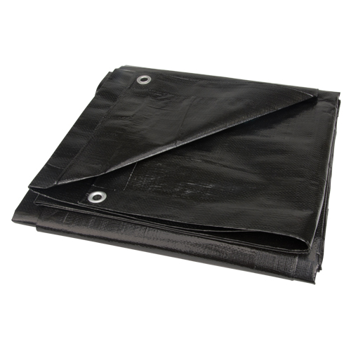 Tarp, Light Industrial Duty, Black, 6' x 8' x 8 mils Seaboard Timber Mart