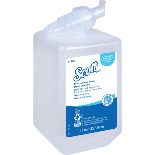D&eacute;sinfectant moussant et hydratant pour les mains Pro de Scott, 1000 ml, Cartouche de recharge, 62% alcool Seaboard Timber Mart