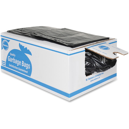 Sacs &agrave; d&eacute;chets de calibre industriel, Fort, 36" la x 26" lo, 0,85 mils, Noir Seaboard Timber Mart