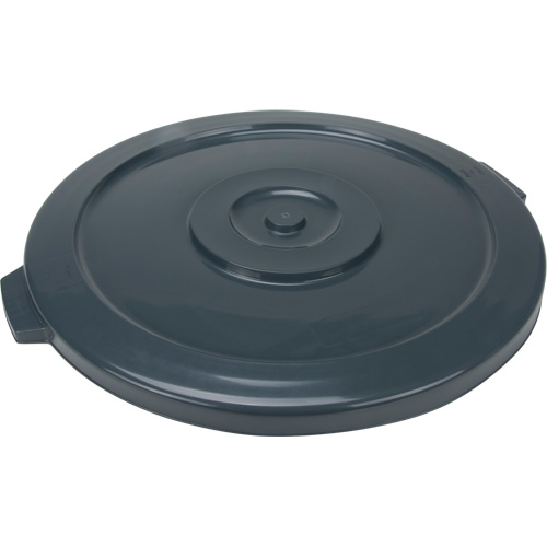 Waste Container Lid, Flat Lid, Plastic/Polyethylene, Fits Container Size: 24" Dia. Seaboard Timber Mart