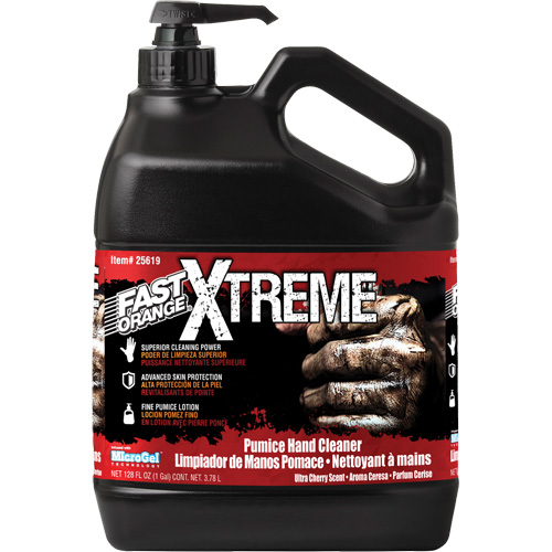 Nettoyant professionnel pour les mains Xtreme, Pierre ponce, 3,78 L, Bouteille &agrave; pompe, Cerise Seaboard Timber Mart
