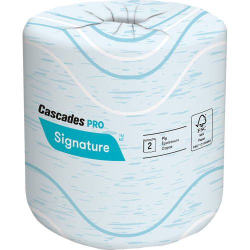 Pro Signature Toilet Paper, 2 Ply, 400 Sheets/Roll, 133' Length, White Seaboard Timber Mart