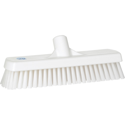 Deck & Wall Scrub Brush, Stiff Bristles, 12", Polyester, White Seaboard Timber Mart
