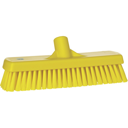 Deck & Wall Scrub Brush, Stiff Bristles, 12", Polyester, Yellow Seaboard Timber Mart