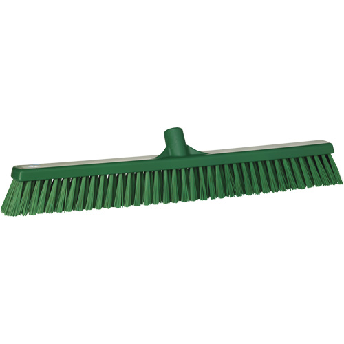 Combo Bristle Push Broom, Coarse/Fine Bristles, 24", Polyester, Green Seaboard Timber Mart