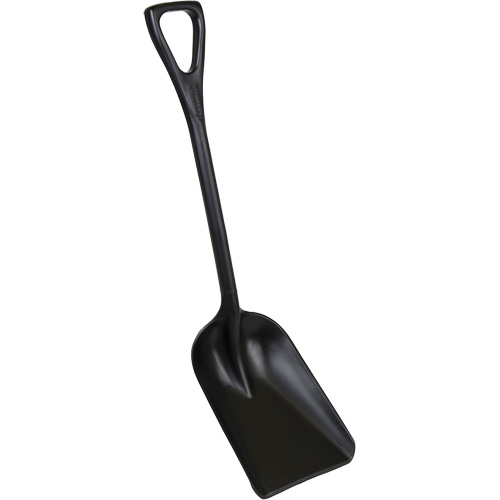 One-Piece Hygienic Shovel, 10" x 6" Blade, 37-1/2" Length, Plastic, Black Seaboard Timber Mart