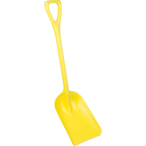 One-Piece Hygienic Shovel, 10" x 6" Blade, 37-1/2" Length, Plastic, Yellow Seaboard Timber Mart