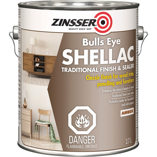 Zinsser&reg; Bulls Eye&reg; Shellac Sealer, Amber, 3.7 L Seaboard Timber Mart