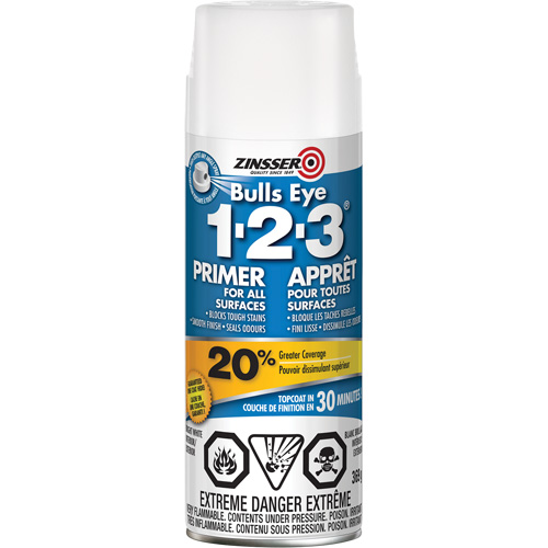 Bulls Eye 1-2-3&reg; Water-Base Primer, Aerosol Can, White Seaboard Timber Mart