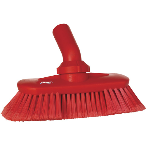Angle-Adjustable Water-Fed Washing Brush, Soft Bristles, 9-1/4" Long, Red Seaboard Timber Mart