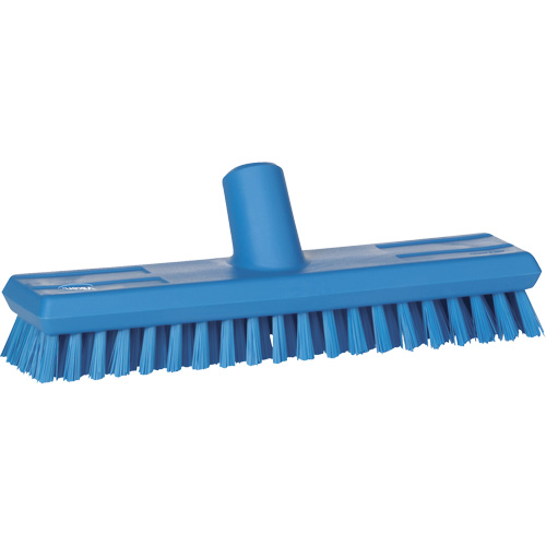 Brosse lave-pont aliment&eacute;e en eau, Crins Extra-ferme, 10-3/4", Polyester, Bleu Seaboard Timber Mart