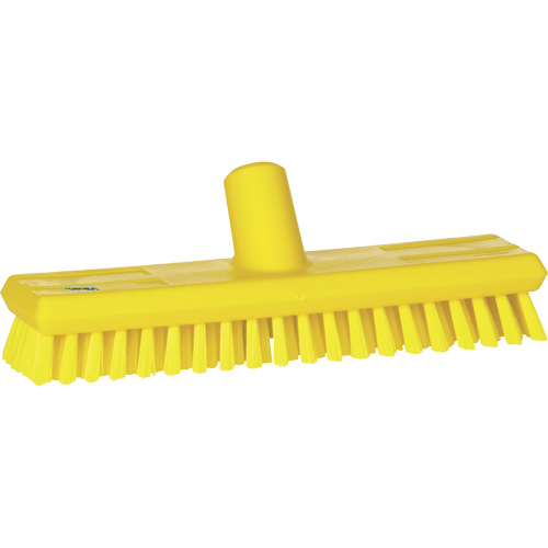 Brosse lave-pont aliment&eacute;e en eau, Crins Extra-ferme, 10-3/4", Polyester, Jaune Seaboard Timber Mart