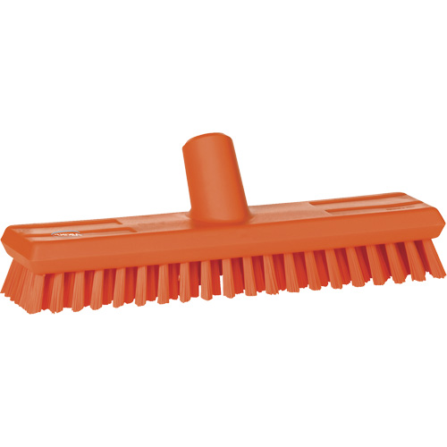 Water-Fed Deck Scrub Brush, X-Coarse Bristles, 10-3/4", Polyester, Orange Seaboard Timber Mart