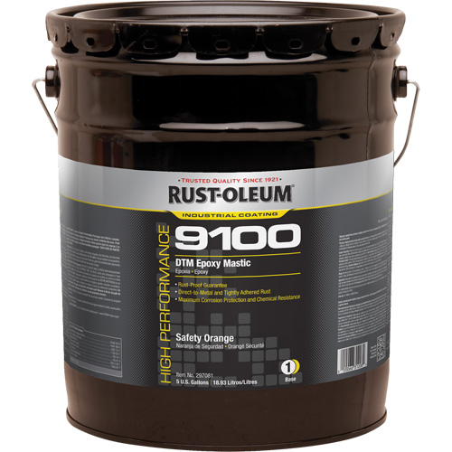 Base de mastic &eacute;poxy DTM du syst&egrave;me 9100, Orange s&eacute;curit&eacute;, 5 gal., Seau Seaboard Timber Mart