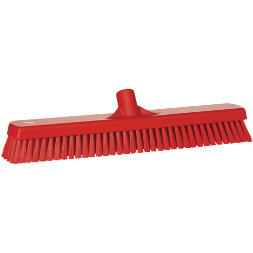 Deck & Wall Scrub Brush, Stiff Bristles, 19", Polyester, Red Seaboard Timber Mart