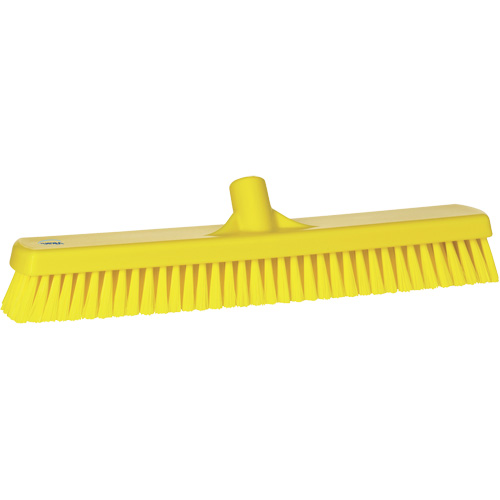 Deck & Wall Scrub Brush, Stiff Bristles, 19", Polyester, Yellow Seaboard Timber Mart