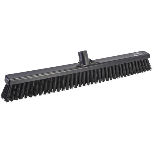 Combo Bristle Push Broom Head, Coarse/Fine Bristles, 24", Polyester, Black Seaboard Timber Mart