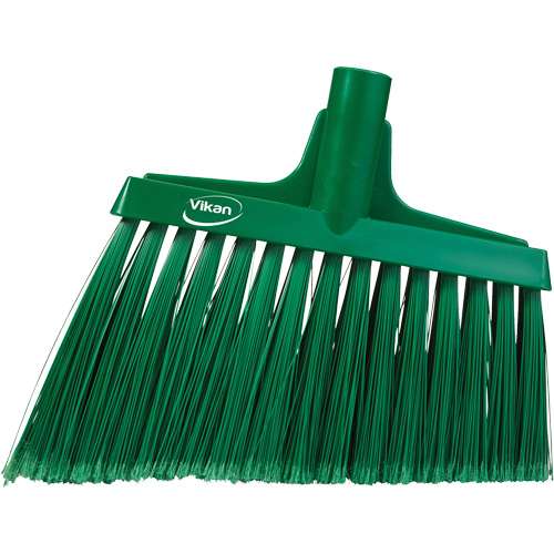 Angled Broom Head, Split Bristles, 11-1/2", Polyester, Green Seaboard Timber Mart