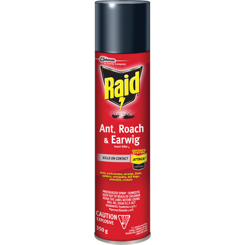 Insecticide contre fourmis, coquerelles et perce-oreilles Raid, 350 g, &agrave; base de solvant Seaboard Timber Mart