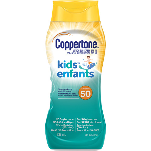 &eacute;cran solaire r&eacute;sistant &agrave; l'eau Kids, FPS 50, Lotion Seaboard Timber Mart