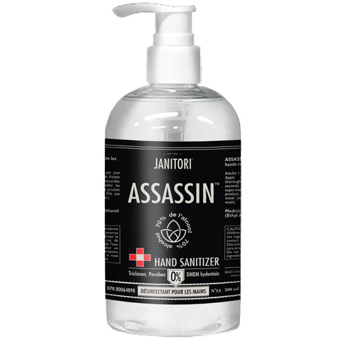 54 Assassin Hand Sanitizer, 500 ml, Pump Bottle, 70% Alcohol Seaboard Timber Mart