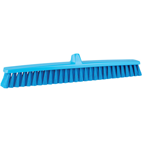ColorCore Push Broom, Fine Bristles, 24", Polypropylene, Blue Seaboard Timber Mart